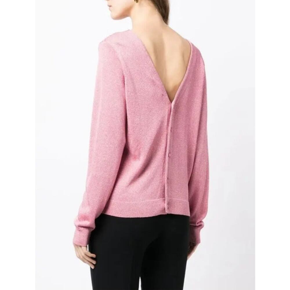 Paule Ka V-Back Long Sleeve Cardigan Sz S